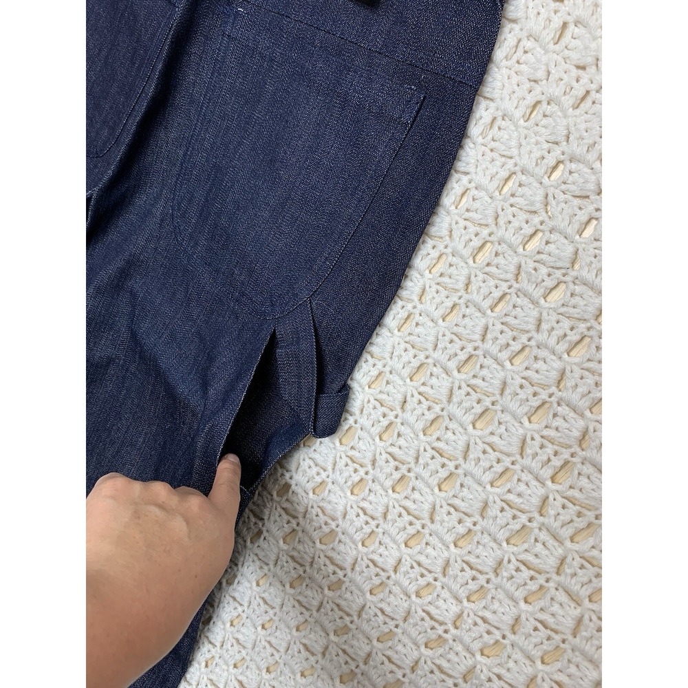 Vtg Basilius Cargos Jeans Mens Tag 36x32 approx 34x32 Wide Leg Blue Denim Usa - Picture 6 of 13